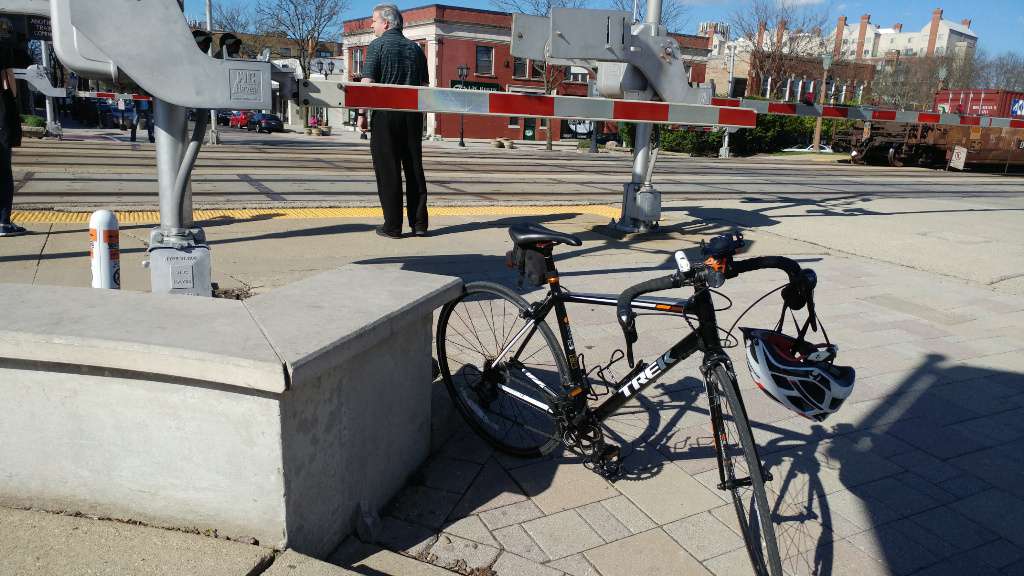 leaning against wall with back wheel