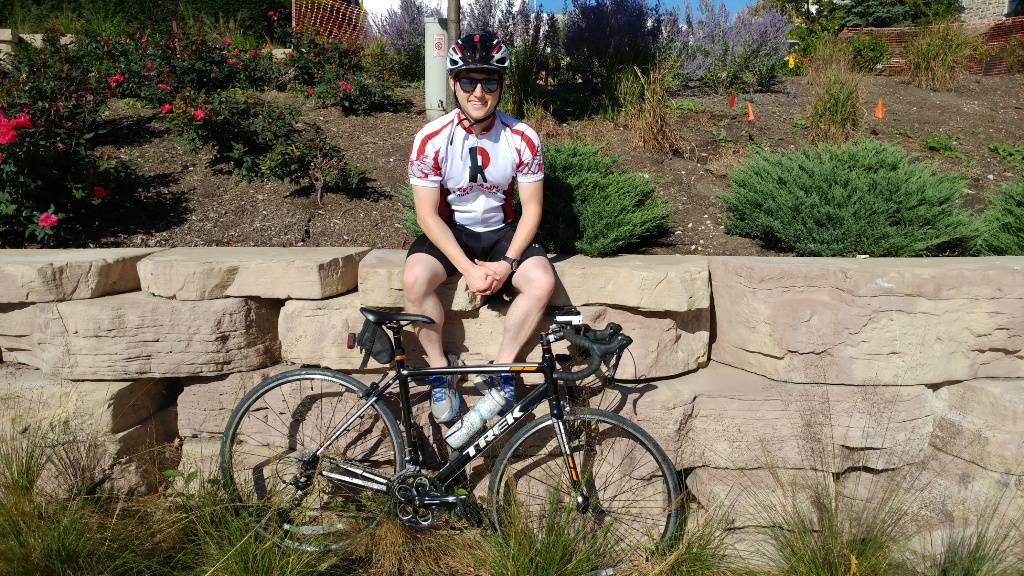 sitting with my bike